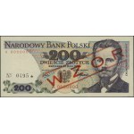 200 złotych, 25.05.1976; seria A, numeracja 0000000, z ...