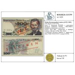 200 złotych, 25.05.1976; seria A, numeracja 0000000, z ...