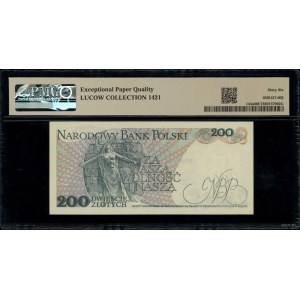 200 złotych, 25.05.1976; bardzo rzadka seria L, numerac...