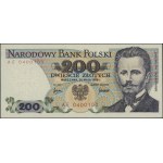 200 złotych, 25.05.1976; rzadsza seria AE, numeracja 04...
