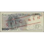 200 złotych, 1.06.1982; seria BW, numeracja 0000085, z ...