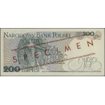 200 zloty, 1° giugno 1986; serie CR, numerazione 0000000, con ...