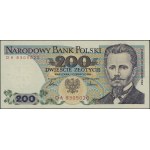 200 złotych, 1.06.1986; seria DA, numeracja 8305020; Lu...