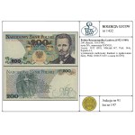 200 zlotych, June 1, 1986; DA series, serial number 8305020; Lu...