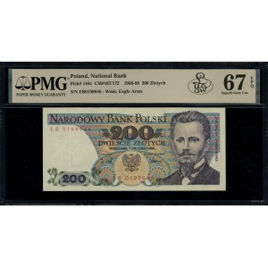 200 złotych, 1.12.1988; seria EB, numeracja 0199946; Lu...