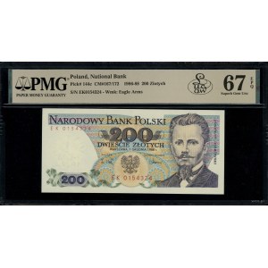 200 złotych, 1.12.1988; seria EK, numeracja 0154324; Lu...