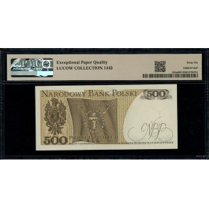 500 złotych, 16.12.1974; rzadka seria AD, numeracja 874...