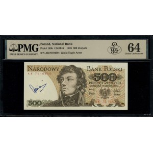 500 złotych, 15.06.1976; seria AK, numeracja 7610430, z...