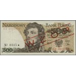 500 złotych, 1.06.1979; seria AZ, numeracja 0000000, z ...