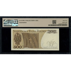 500 złotych, 1.06.1982; seria CH, numeracja 0466416; Lu...