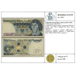 1,000 zlotys, June 1, 1979; an exceptionally rare BS series, nu...