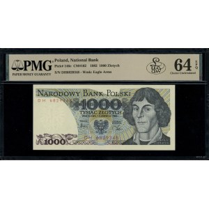 1.000 złotych, 1.06.1982; nieco rzadsza seria DH, numer...