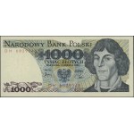 1.000 złotych, 1.06.1982; nieco rzadsza seria DH, numer...