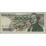 5.000 złotych, 1.06.1986; seria AY, numeracja 0000000, ...