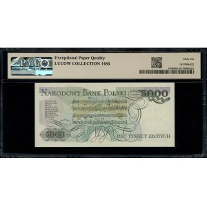 5.000 złotych, 1.06.1986; bardzo rzadka seria BD, numer...