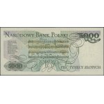 5.000 złotych, 1.06.1986; bardzo rzadka seria BD, numer...