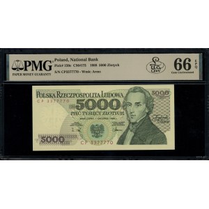 5.000 złotych, 1.12.1988; seria CP, numeracja 3377770; ...