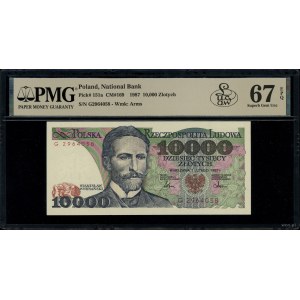 10.000 złotych, 1.02.1987; seria G, numeracja 2964058; ...