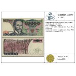 10,000 zlotys, February 1, 1987; series G, serial number 2964058; ...