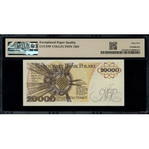 20.000 złotych, 1.02.1989; rzadka seria N, numeracja 56...