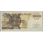 20.000 złotych, 1.02.1989; rzadka seria N, numeracja 56...