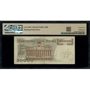 50.000 złotych, 1.12.1989; seria AC, numeracja 8599577,...