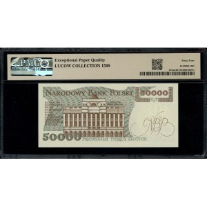 50.000 złotych, 1.12.1989; ekstremalnie rzadka seria BT...
