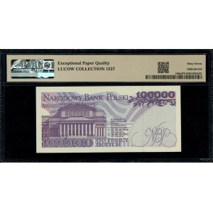 100.000 złotych, 16.11.1993; seria AE, numeracja 649096...