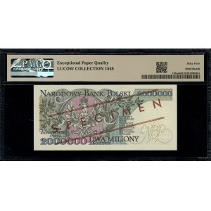 2.000.000 złotych, 14.08.1992; seria A, numeracja 00000...
