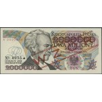 2.000.000 złotych, 14.08.1992; seria A, numeracja 00000...