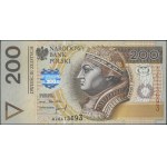 200 złotych, 25.03.1994; seria londyńska AJ, numeracja ...