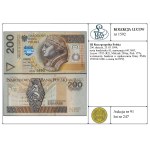200 zlotych, March 25, 1994; London series AJ, serial number ...