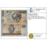 200 zlotych, March 25, 1994; DB series, serial number 6173572; L...