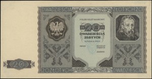 20 złotych, bez daty [1.08.1957]; bez oznaczenia serii,...