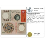 1,000 zlotys, May 24, 1962; Series A, serial number 0000000, ...