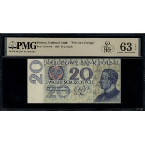 20 złotych, 2.01.1965; bez oznaczenia serii i numeracji...