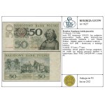 50 złotych, January 2, 1964; KH series, serial number 1204395, without...