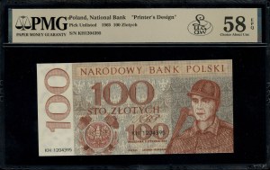 100 złotych, 2.01.1965; seria KH, numeracja 1204395, be...