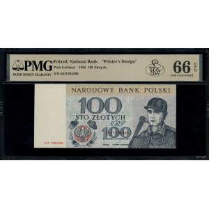 100 złotych, 2.01.1965; seria KH, numeracja 1204395, be...