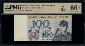 100 złotych, 2.01.1965; seria KH, numeracja 1204395, be...