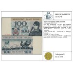 100 zlotych, January 2, 1965; KH series, serial number 1204395, be...