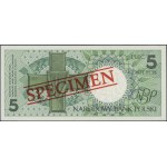 5 złotych, 1.03.1990; seria A, numeracja 0000000, na st...