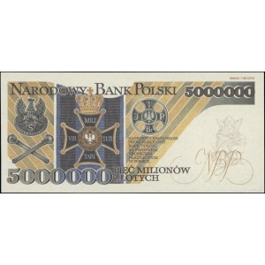 5.000.000 złotych, 12.05.1995; seria AH, numeracja 0007...