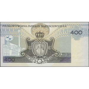 400 złotych, 24.12.1996; 400-lecie stołeczności Warszaw...