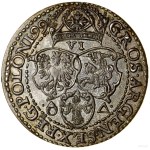 Six-real coin, 1599, Malbork; variant with a large image of the king; Kop...