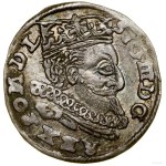 Trojak, 1598, Lublin; on the reverse, the letter L on the left side...