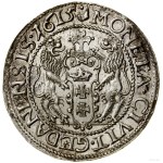 Ort, 1615, Gdańsk; a large bust of the king, a colon between...
