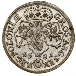 Szóstak, 1681 TLB, Bydgoszcz; a robe with a double outline...