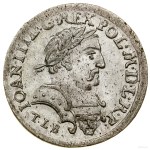 Six-real coin, 1680 TLB, Kraków; bust of the king in armor, engraved...