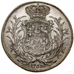 Trial thaler, 1762, Leipzig; Obverse: Bust of the king wearing a crown...
